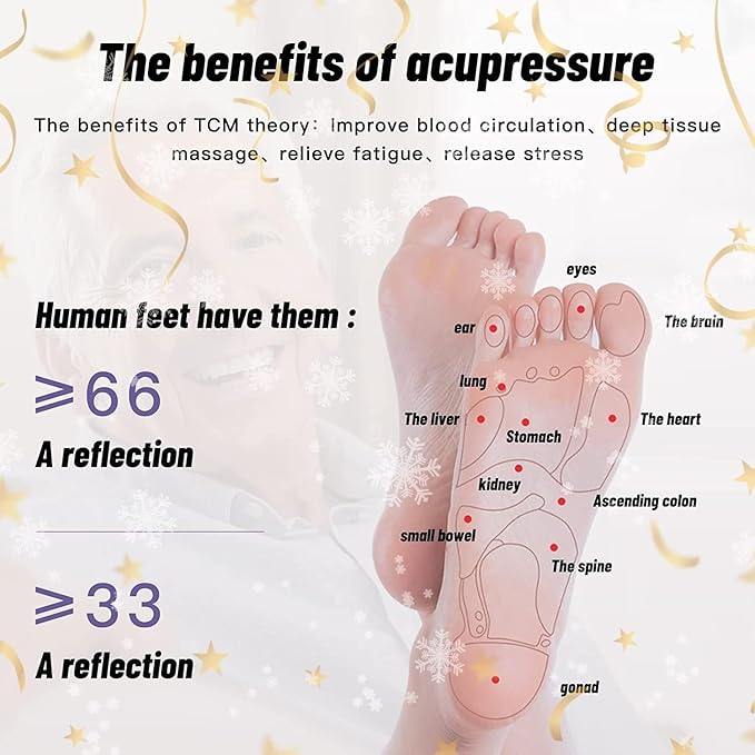 Dual Foot Massager Roller with Magnetic Bead for Full Body Blood Circulation Trigger Point
