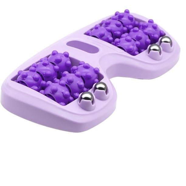 Dual Foot Massager Roller with Magnetic Bead for Full Body Blood Circulation Trigger Point