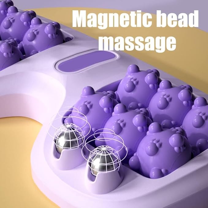 Dual Foot Massager Roller with Magnetic Bead for Full Body Blood Circulation Trigger Point