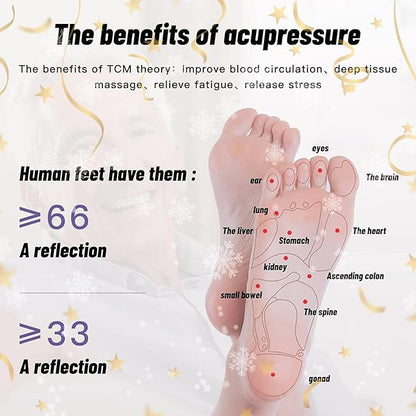 Dual Foot Massager Roller with Magnetic Bead for Full Body Blood Circulation Trigger Point