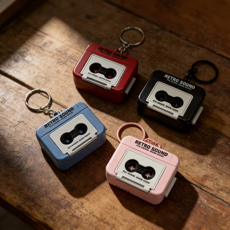 Mini Retro Tape Keychain Sound Mini