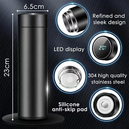 Stainless Steel Water Bottle with LED Temperature Display