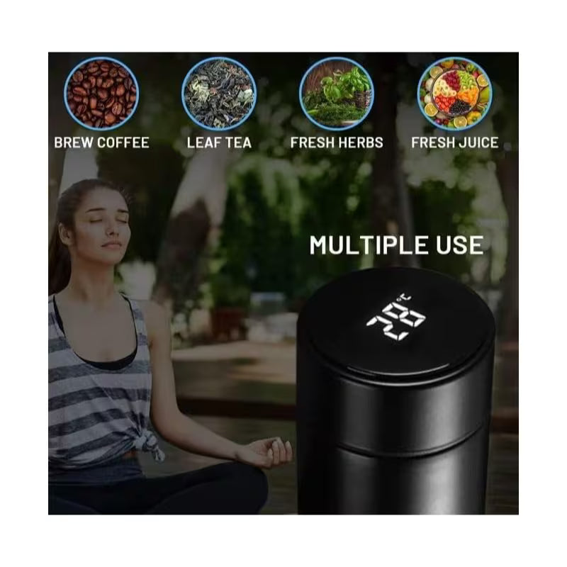 Stainless Steel Water Bottle with LED Temperature Display